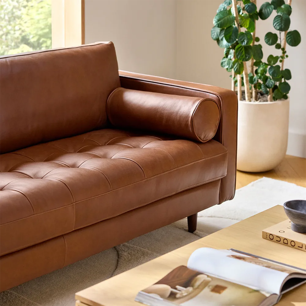 Tufted Seating 2 Seater Leather Sofa