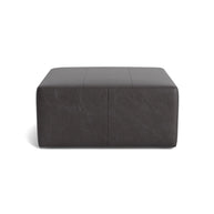 Ellery Squared Leather Ottoman