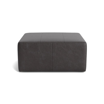 Ellery Squared Leather Ottoman