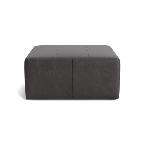 Ellery Squared Leather Ottoman