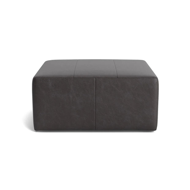 Ellery Squared Leather Ottoman