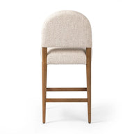 Boucle Dining Chair in Wooden Frame