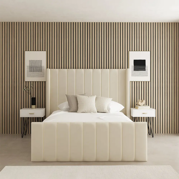 Valancia Winged Headboard Bed