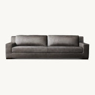 Black Leather 2 Seater Sofa