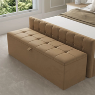 Button Tufted Storage Ottoman