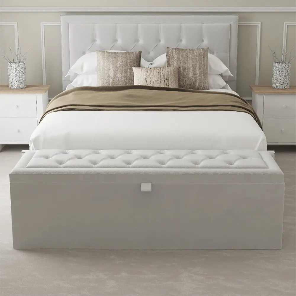 Diamond Tufted Storage Ottoman