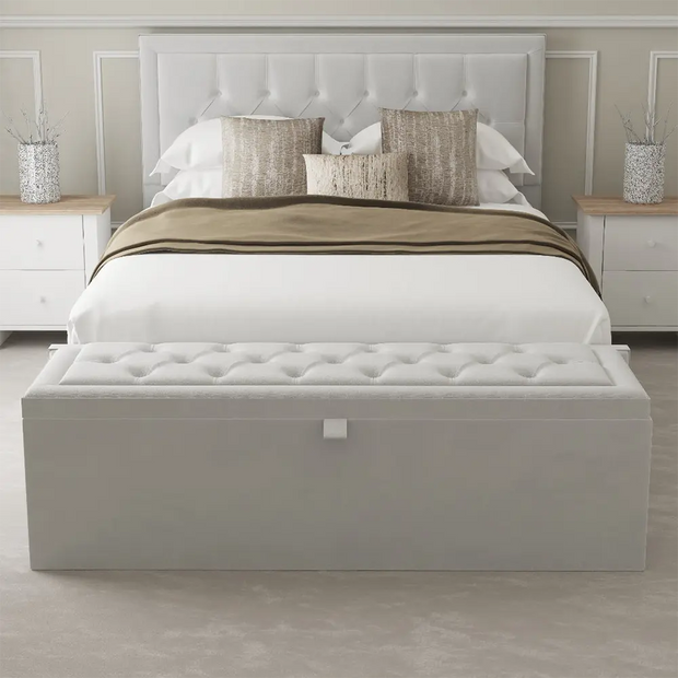 Diamond Tufted Storage Ottoman