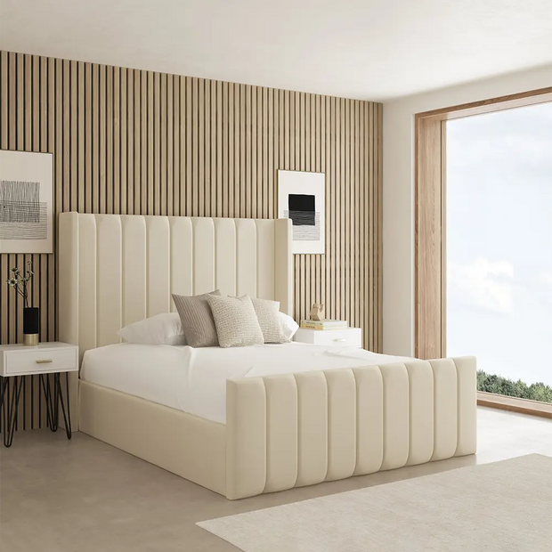 Valancia Winged Headboard Bed