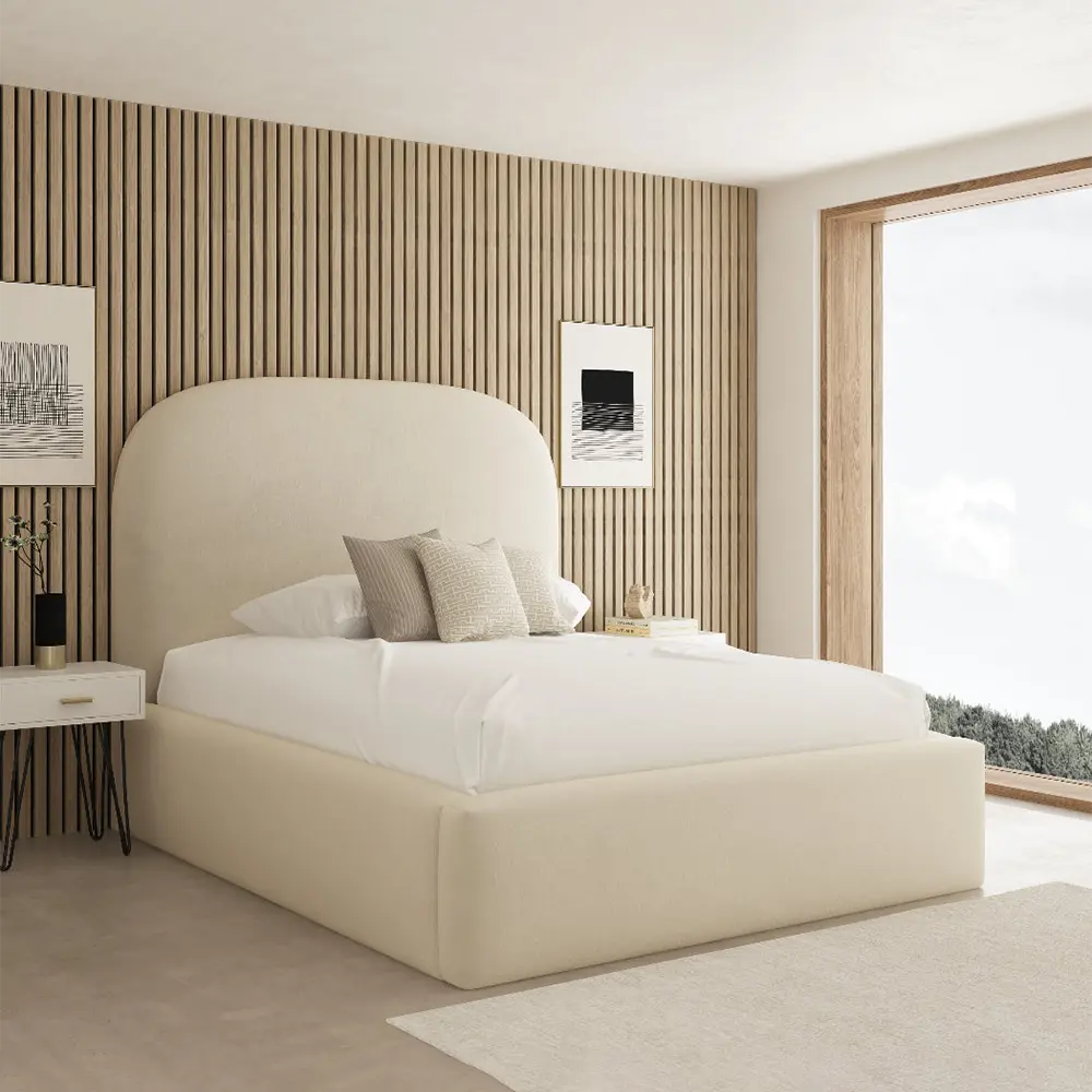 Rounded Comfy Headboard Bed