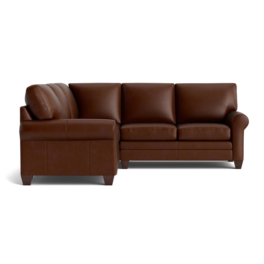 Plain Leather Corner Sofa