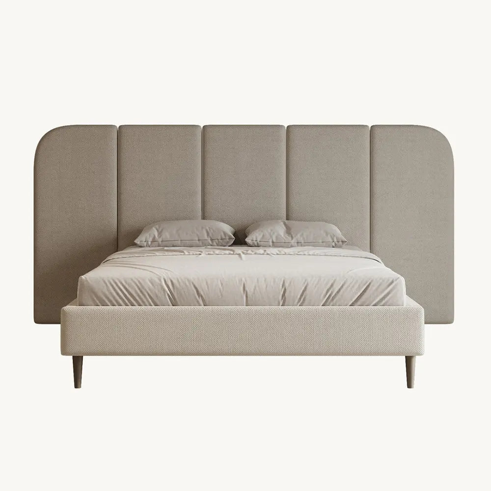 Chic Luxury Vertical Tufted Wallpanel Bed