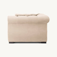 Beige 2 Seater Tufted Sofa