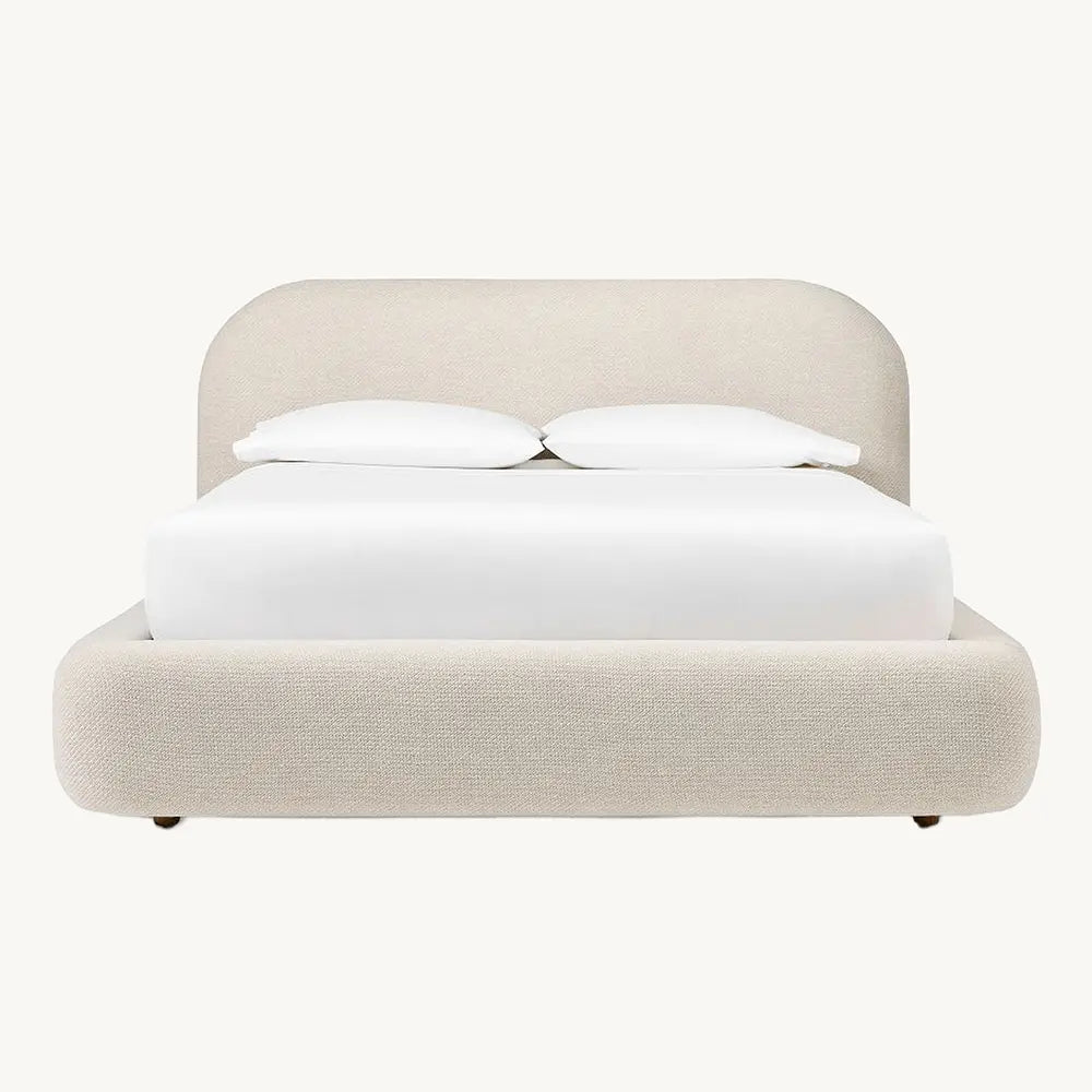 Round Headboard Upholstered Bed