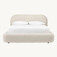 Round Headboard Upholstered Bed