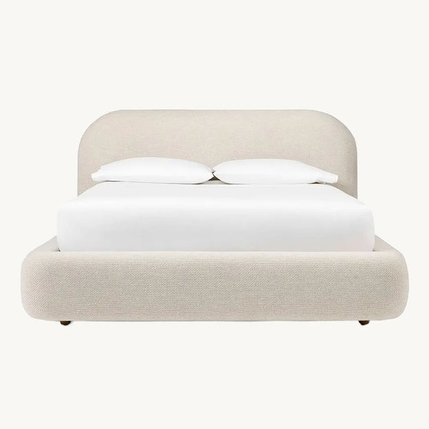 Round Headboard Upholstered Bed