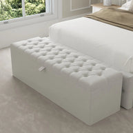 Palm Chesterfield Storage Ottoman