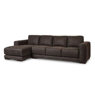 Jackson 4 Seater Leather Sofa with Ottoman