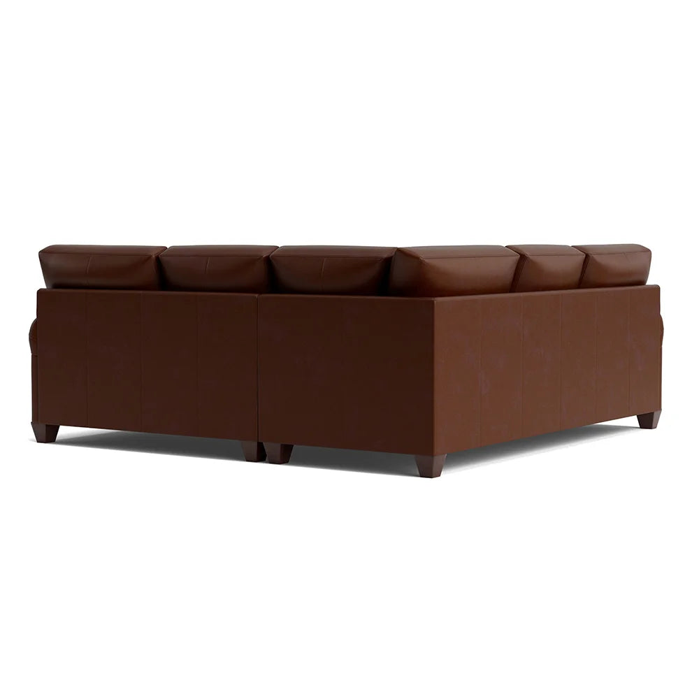 Plain Leather Corner Sofa