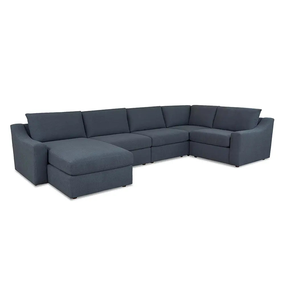 Gray sectional sofa in living room setting.