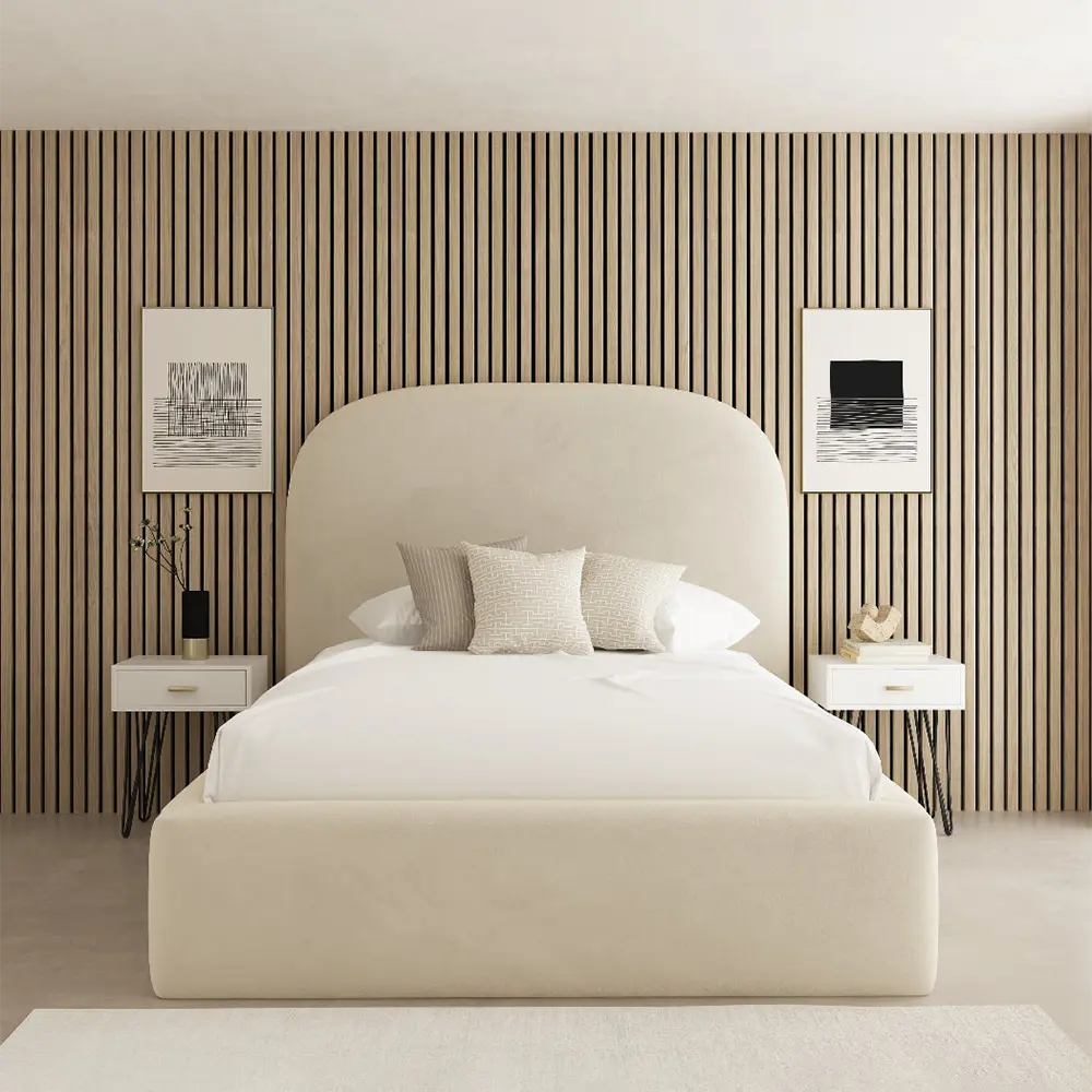 Rounded Comfy Headboard Bed