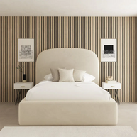 Rounded Comfy Headboard Bed