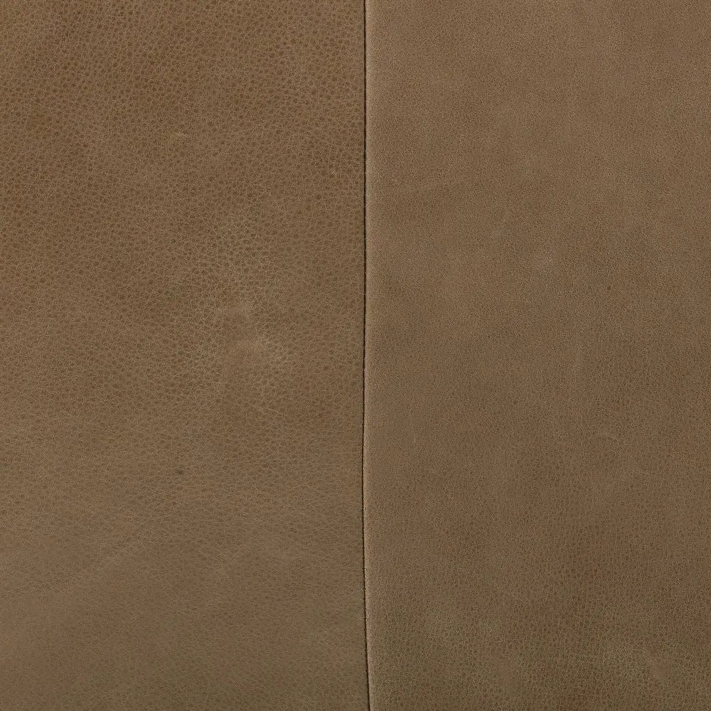 Button Tufted 3 Seater Leather Sofa