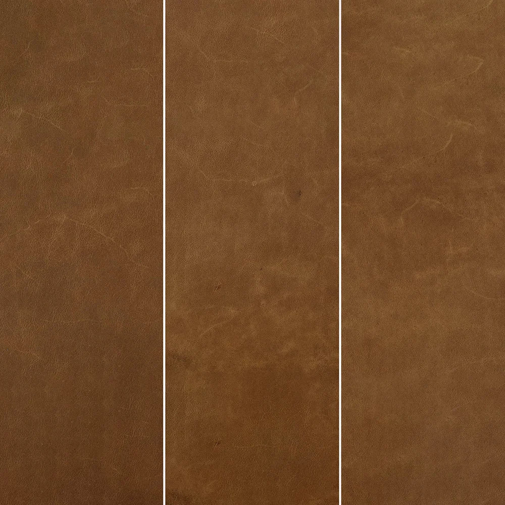 Brown leather texture swatch of couch.