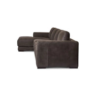 Jackson 4 Seater Leather Sofa with Ottoman
