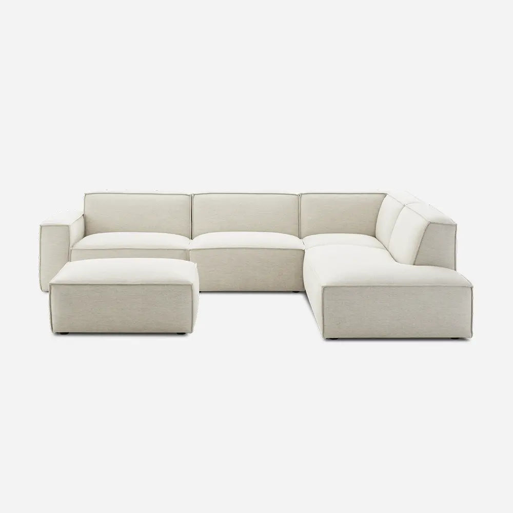 4 Piece Modular Sectional Sofa with Ottoman