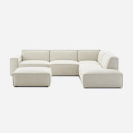 4 Piece Modular Sectional Sofa with Ottoman