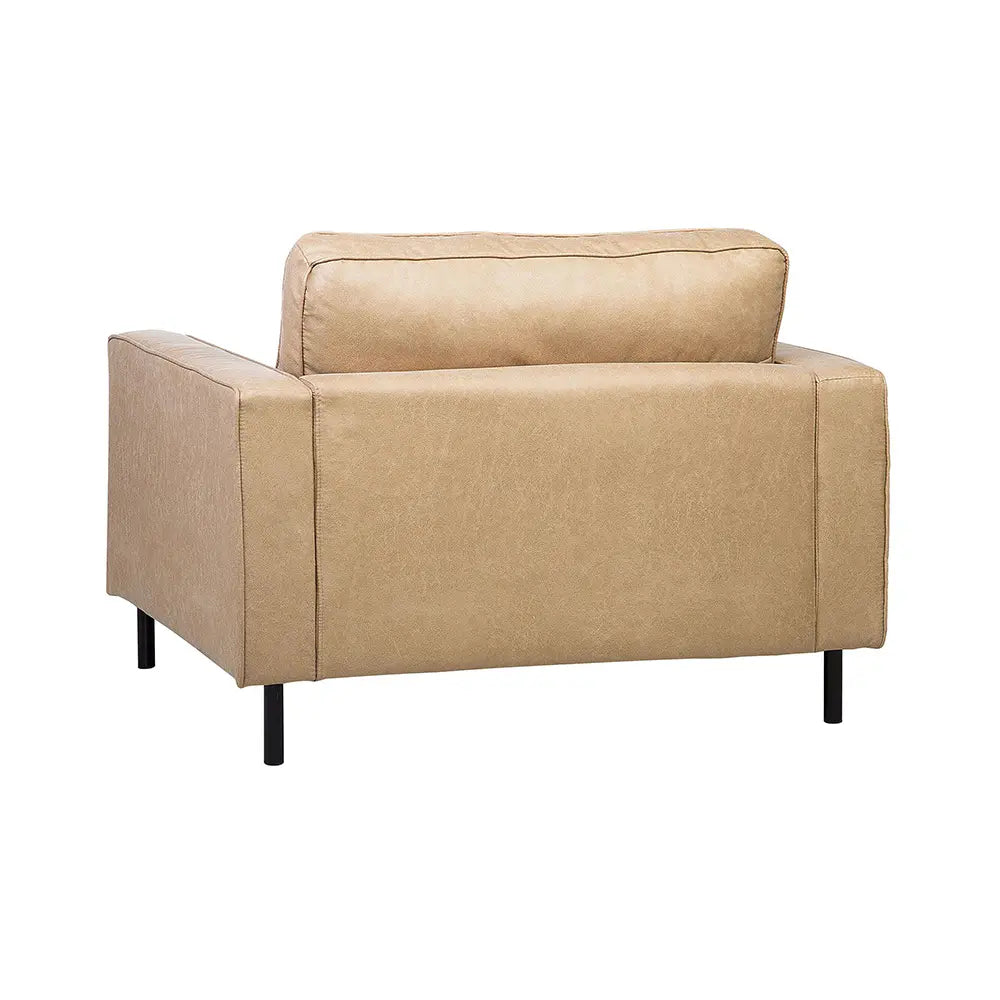 Beige armchair on a white background