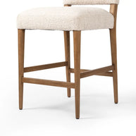 Boucle Dining Chair in Wooden Frame