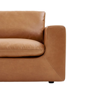 Elingtin 2 Seater Leather Sofa With Ottoman
