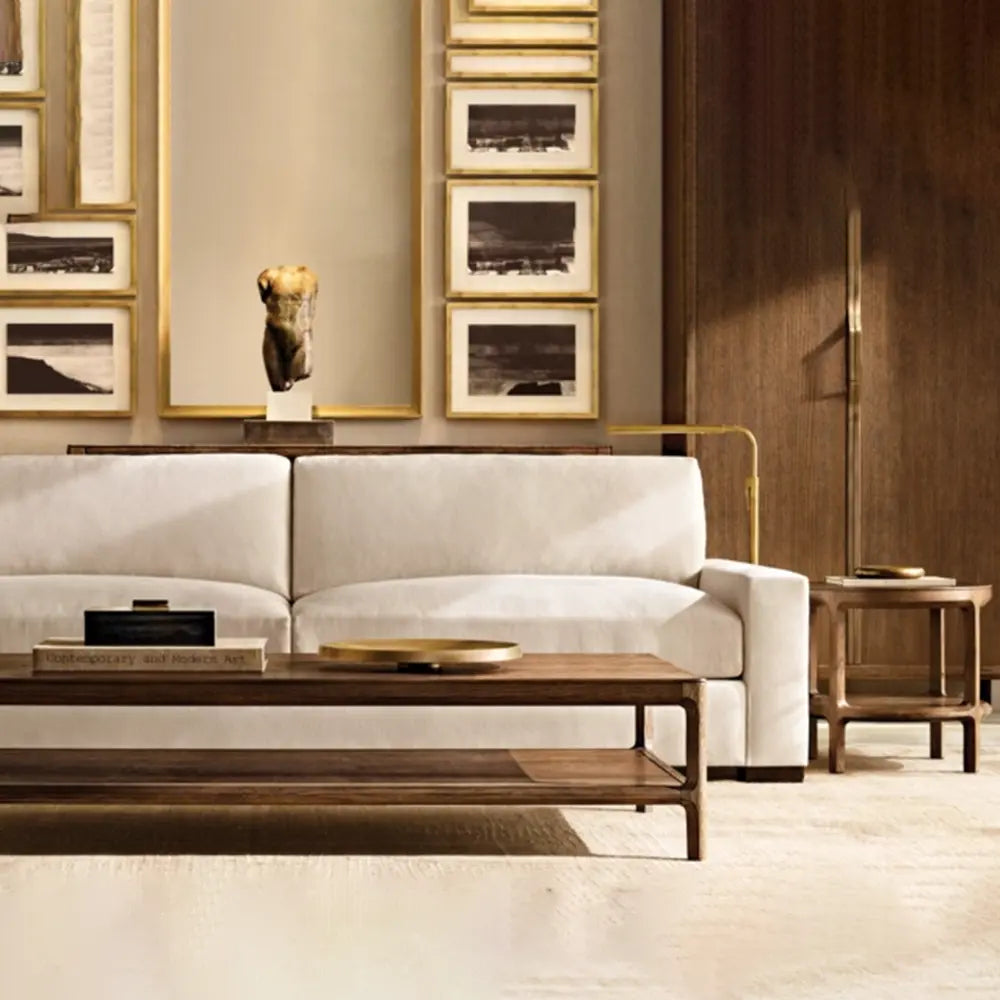 Off White Fabric Sofa