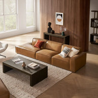 Swrill 3 Piece Modular Leather Sofa