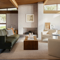 Green 3 Seater Leather Sofa