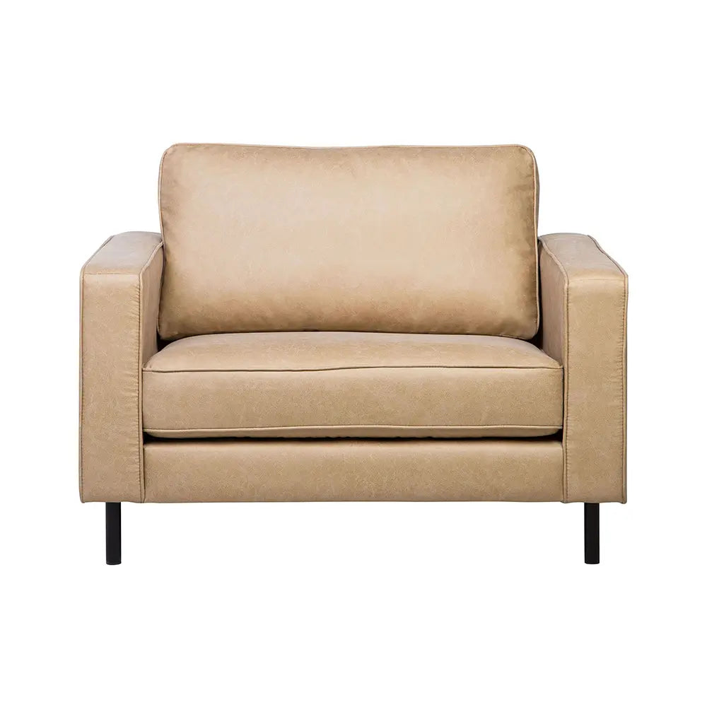Beige armchair on a white background