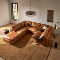 Elingtin 6 Piece Modular Leather Sofa