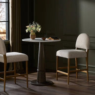 Boucle Dining Chair in Wooden Frame